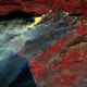 A false color image of the Thomas Fire burning in Ventura. Image: Pierre Markuse/Flickr